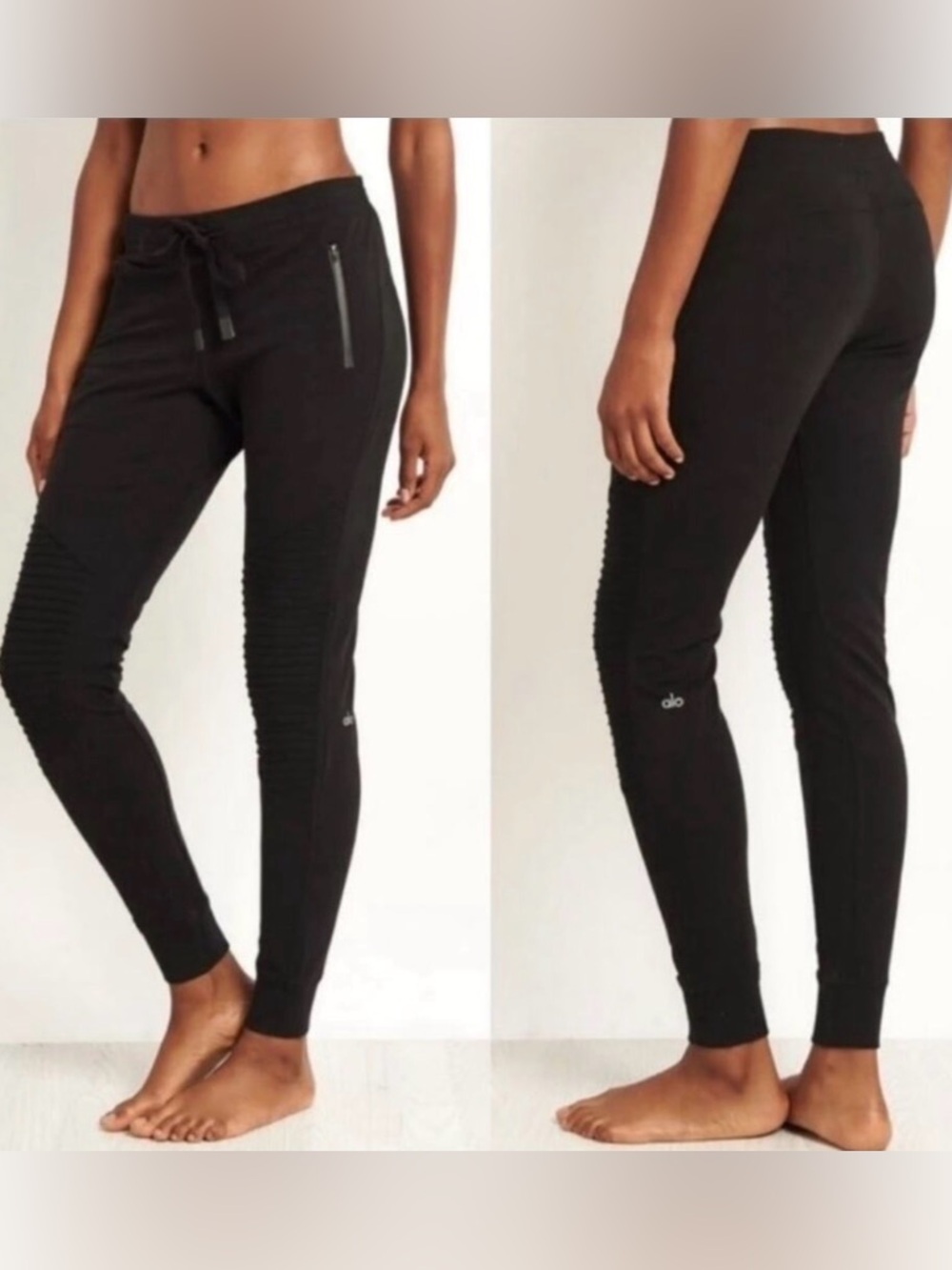 Alo Black Urban Moto Joggers